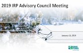 2019 IRP Advisory Council Meeting January 10, 2019 · 3. Determine RegUp/RegDn for solar to comply with NERC reliability standard 4. Determine RegUp/RegDn sharing or allocation factors