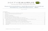 OCR Mathsaurus Data Presentation and measures of central ...€¦ · Data Presentation and Measures of Central Tendency and Dispersion ‐ MEI Kevin Olding ...