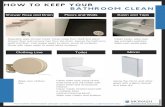 HOW TO KEEP YOUR Clothing Line BATHROOM …HOW TO KEEP YOUR BATHROOM CLEAN Shower Rose and Drain Floors and Walls Basin and Taps Clothing Line Toilet Mirror Regularly wipe shower head.