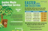 BIN COLLECTIONS - St Edmundsbury€¦ · BIN COLLECTIONS Usual Collection Revised Collection Change Monday 6 April Saturday 4 April Tuesday 7 April Monday 6 April Wednesday 8 April