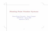 Floating Point Number Systems - Welcome to CECM › ~hle › teaching › MACM316 › lectures › chap1.pdfFloating Point Numbers Recall. is in nite in extent and density. Floating