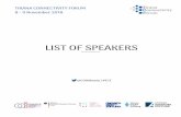 LIST OF SPEAKERS - cdinstitute.eu · an adviser to the foreign minister and chief foreign policy adviser to the prime minister. Between 2013-2014 Mr. Grk served as Chief Foreign Policy
