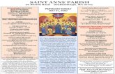 SAINT ANNE PARISH...2020/05/31  · SAINT ANNE PARISH 20 Boston Road Southborough, MA 01772 Parish Contact Information NEW Office Hours: Monday ~ Thursday 9:30 am to 3:00 pm Friday