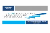 SPRING 2013 - CUPUSA€¦ · One year CUP Executive Level Membership (valued at $1,000). Membership includes complimentary tickets to the following events and industry forums: Networking
