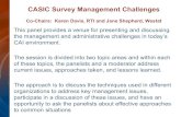 CASIC Survey Management Challenges Co-Chairs: Karen Davis, … · CASIC Survey Management Challenges Co-Chairs: Karen Davis, RTI and Jane Shepherd, Westat This panel provides a venue