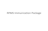 RPMS Immunization Package€¦ · MGR Menu • New DC code menu optionN – In the MGR menu sites can select “NDC Add/Edit” to add new NDC codes. • Creating new form letters