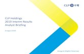 CLP Holdings 2019 Interim Results Analyst Briefing · • T&D + Retail capex ~HK$2.0 bn • Generation capex ~HK$1.9 bn Others relating to Hong Kong Branch Line and PSDC; no sales