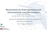 Remoteness, Entrepreneurial Orientation and Resilience · 2019-05-24 · Remoteness, Entrepreneurial Orientation and Resilience Christopher Williams Durham University Business School
