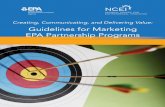 Guidelines for Marketing EPA Partnership Programs · The National Center for Environmental Innovation wishes to thank the members of the Innovation Action Council’s EPA Partnership
