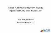 Color Additives: Recent Issues Hyperactivity and Exposureface-cii.in/sites/default/files/hyperactivity_exposure... · 2013-09-13 · Color Additives: Recent Issues Hyperactivity and