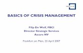 Filip De Wolf, FBCI Director Strategic Services Ascure NV€¦ · Filip De Wolf, FBCI Director Strategic Services Ascure NV Frankfurt am Main, 23 April 2007. GLOBAL OPERATIONS MANAGERS
