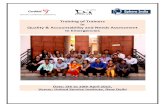 Training of Trainers in Quality & Accountability and Needs Assessment ... … · Training of Trainers in Quality & Accountability and Needs Assessment In Emergencies Date: 5th to