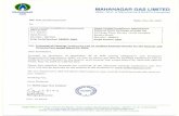 MAHANAGAR GAS LIMITED€¦ · Head, Listing Compliance Department BSE Limited P. J. Towers, Dalal Street, Mumbai - 400 001 Scrip Code/Symbol: 539957; MGL Head, Listing Compliance