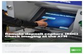 Remote deposit capture (RDC) Check imaging at the ATM...Remote deposit capture (RDC) Check imaging at the ATM Part of NCR’s enterprise hub for remote deposit capture ... services