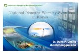 24DHJ National Disaster Warning System - 京都大学 · The mobile communication technology that broadcast disaster message ... Mobile Telecom Company NEMA CBS System of Mobile Telecom