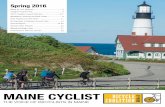 Cover Photo: MAINE CYCLIST3q29wyy9g0b10lc803pvqqg1-wpengine.netdna-ssl.com › ... · earn-a-bike program. PAGE 2 bikemaine.org Spring 2016 BIKES FOR MAINERS NEW BEGINNINGS After