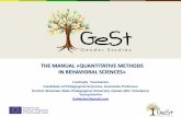 THE MANUAL «QUANTITATIVE METHODS IN BEHAVIORAL SCIENCES»gestproject.eu/wp-content/uploads/2016/11/GeSt... · Methods in Behavioral Sciences» The course «Quantitative Methods in
