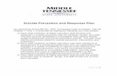 Suicide Prevention and Response Plan › ... › PDFs › suicide-prevention.pdf · 2020-02-21 · Suicide Prevention and Response Plan . As required by House Bill No. 1354, Tennessee