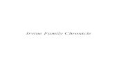 Irvine Family Chronicle · Irvine Family Chronicle Descendants of William Irvine & Elizabeth Campbell Michael R. Hyde 2020