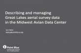 Describing and managing Great Lakes aerial survey data in ... · Describing and managing Great Lakes aerial survey data in the Midwest Avian Data Center Leo Salas lsalas@pointblue.org.