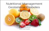 Nutritional Management Gestational Diabetes …...Nutritional Management Gestational Diabetes Mellitus Vajeeha Azeem Consultant Nutritionist South City Hospital Objective To understand