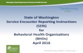 State of Washington Service Encounter Reporting ...Encounter Reporting – Cont. 10 For CPT/HCPCS codes with a fixed amount of time as a unit of service (e.g. per 15 minutes, per 20
