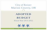 City of Keizer - Amazon Web ServicesMotto of the City of Keizer Volunteers are the foundation of the Keizer community. Many volunteers assist the City in perf orming a multitude of