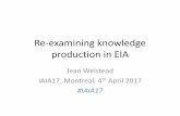 Re-examining knowledge production in EIA-J Welstead ... â€¢ Callison, C (2014) How Climate change comes