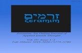 Zeramim: An Online Journal of Applied Jewish Thought Vol ... › wp-content › uploads › 2020 › 02 › ... · through the Hebrew Bible, rabbinic literature, and Kabbalah, creating