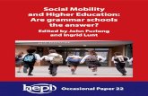 Social Mobility and Higher Education: Are grammar …...6 Social Mobility and Higher Education: Are grammar schools the answer? It is a fascinating and enduring question why, when