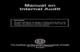 Manual on Internal Audit - ICAI Knowledge Bankkb.icai.org/pdfs/PDFFile5b28e256646da2.48417403.pdfspecific technical guides for the benefit of the members. When the Board conceived