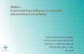 MUkit A practical free software to calculate …...Measurement Uncertainty in Environmental Laboratories) and on the •standard ISO 11352 (Water quality -- Estimation of measurement