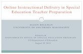 Online Instructional Delivery in Special Education Teacher ...ncipp.education.ufl.edu/files_23/Instructional DeiliveryHillman081511.pdfapplications, multi -media, such as video clips,