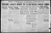 THE GREAT FALLS TRIBUNE - Library of Congress · the great falls tribune montana's best news gatherer hughes thirty-fourth year. ur«xs body great falls, montana, to wednesday scan