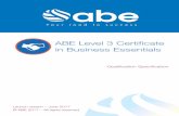 ABE Level 3 Certificate in Business Essentials - KPMG Learning · studies, and enhance your learning experience. Each ABE unit has its own study guide and we support our colleges