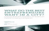 What Do the Best entrepreneurs Want in a city? · What Do the Best entrepreneurs Want in a city? / 11 Source: Endeavor Insight Survey of Fast-Growing U.S. Entrepreneurs, 2013. Quotations