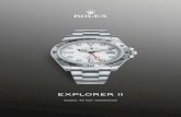 Explorer II - Rolex · Explorer II in Oystersteel with an Oyster bracelet features a white dial with an arrow-shaped 24-hour hand and hour markers in Chromalight. Its highly legible