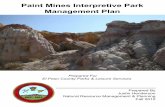 Paint Mines Interpretive Park Management Plan...northeastern section of El Paso County, Colorado. With a population of 883, the Town of Calhan is the closest community to the site,
