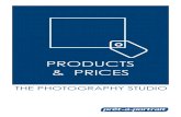 PRODUCTS & PRICES - Prêt-a-Portrait · & PRICES THE PHOTOGRAPHY STUDIO . REGULAR PRINTS Available unframed or in a range of different frame styles. All prints are retouched to make