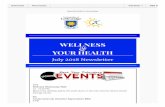 WELLNESS YOUR HEALTH - ulethbridge.ca€¦ · WELLNESS & YOUR HEALTH July 2018 Newsle tter 7/18 Wellness Wednesday Walk 12 12:30 PM Meet at the climbing wall by the south doors on