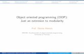 Object oriented programming (OOP): Just an extension to modularitymorlab.mie.utoronto.ca/MIE250/notes/MIE250_04-OOP.pdf · 2015-03-30 · Overview DistanceCalculatorOOP Accessmodiﬁers