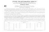 FOR TEACHERS ONLY - OSA : NYSED...FOR TEACHERS ONLY The University of the State of New York REGENTS HIGH SCHOOL EXAMINATION ENGLISH Monday, January 26, 2015—1:15 to 4:15 p.m., only