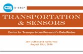 Transportation & SensorsCenter for Transportation Research’s Data Rodeo Jen Duthie and Itamar Gal August 15th, 2016 Transportation & Sensors. Introductions ... Public release of