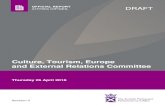 Culture, Tourism, Europe and External Relations Committee · External Relations Committee Thursday 26 April 2018 [The Convener opened the meeting at 09:01] Screen Sector The Convener