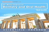 26th World Congress on Dentistry and Oral Health · 09:00-09:30 Introduction 09:30-09:50 COFFEE BREAK 09:50-11:50 Meeting Hall 01 ... Dental Research Restorative Dentistry Robotic