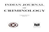 OF CRIMINOLOGY - WordPress.com · 1/27/2020  · INDIAN JOURNAL OF CRIMINOLOGY The Indian Journal of Criminology is a joint publication of Indian Society of Criminology (ISC), K.L.