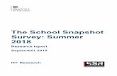 The School Snapshot Survey: Summer 2018 - gov.uk · School Snapshot Survey: Summer 2018 findings infographics 14 Background 17 Methodology 17 1. Curriculum 19 1.1 Removal of levels