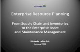 Enterprise Resource Planning - Martechnic Ltd › sales › docs › KWH_ERP-and-EAM... · 2011-01-19 · Enterprise Resource Planning From Supply Chain and ... • Aligning overall
