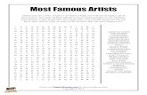 Most Famous Artists - Pages of Puzzles â€؛ free-printables â€؛ most...آ  Most Famous Artists Unless