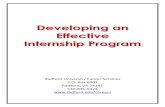 DDeevveellooppiinngg aann EEffffeeccttiivvee ... · everyone involved in the internship program. Management must support the internship program in order for it to be highly successful.